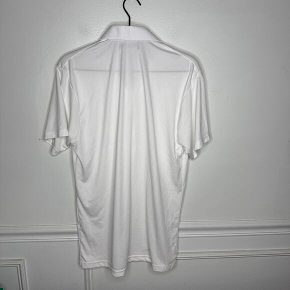 Collars & Co Dress Collar Polo Mens White Shirt Medium Performance Golf Casual - Picture 6 of 8